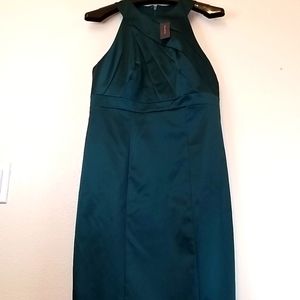 The Limited Emerald Satin Sheath Dress